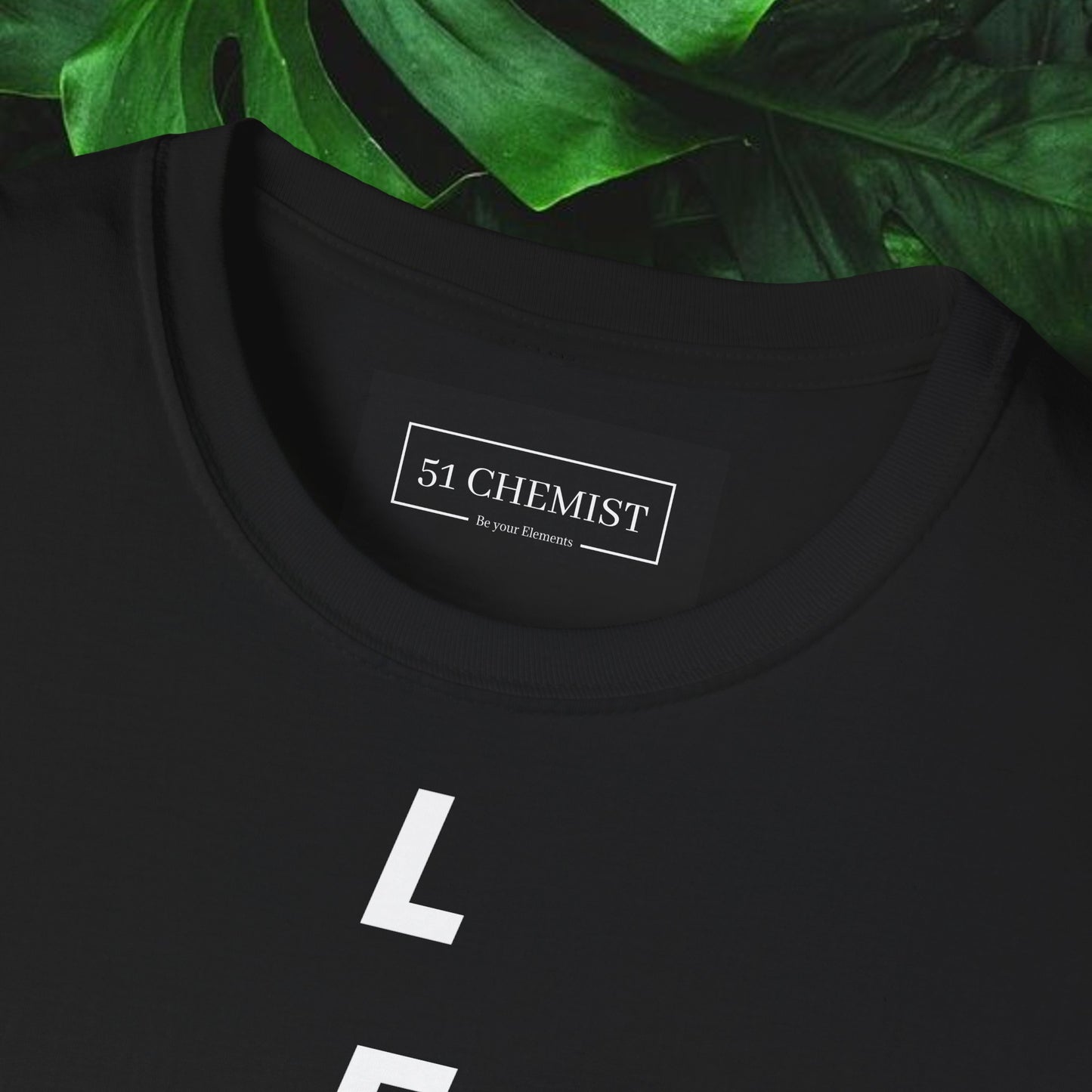 T-Shirt LEAF verticale nera