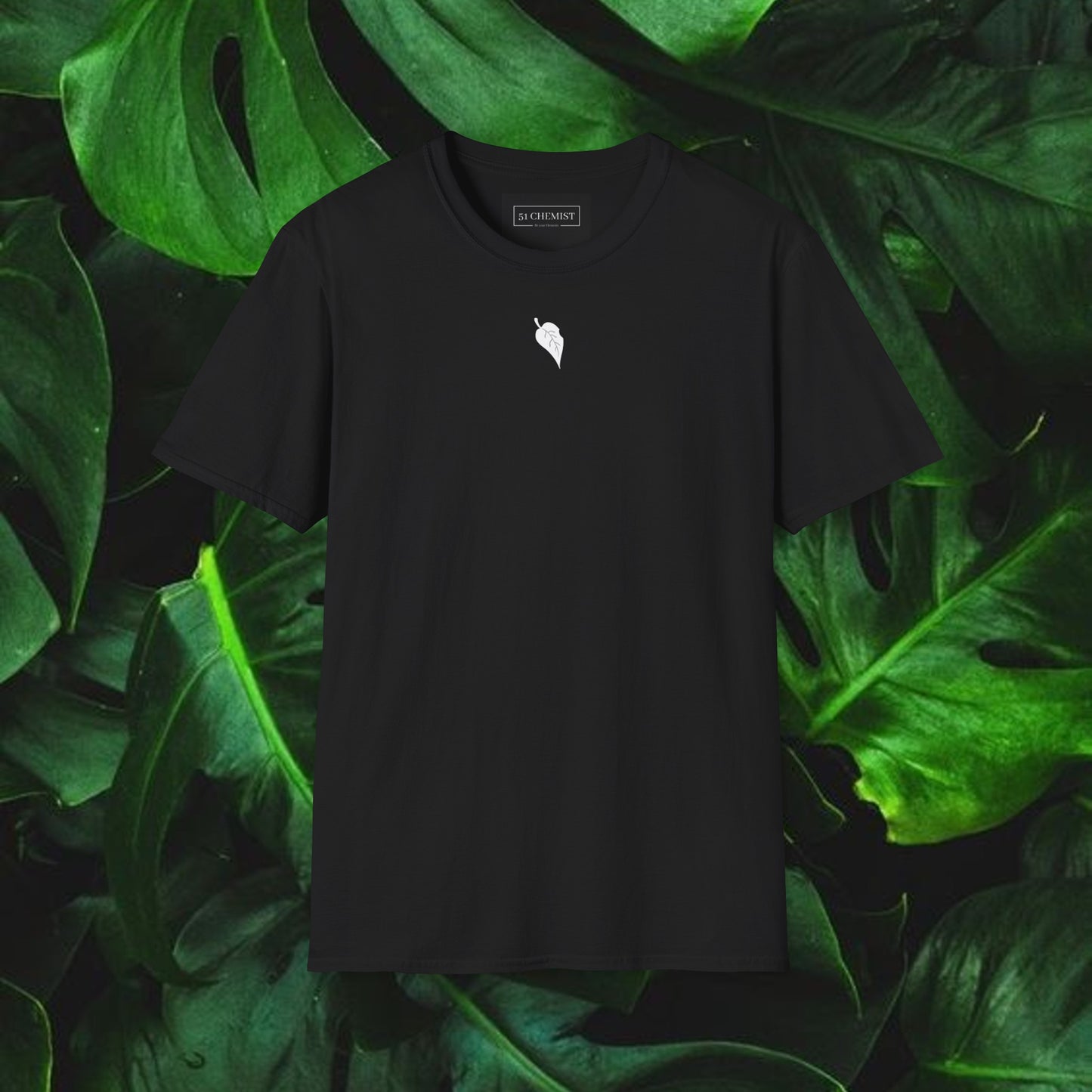 T-Shirt LEAF nera mono